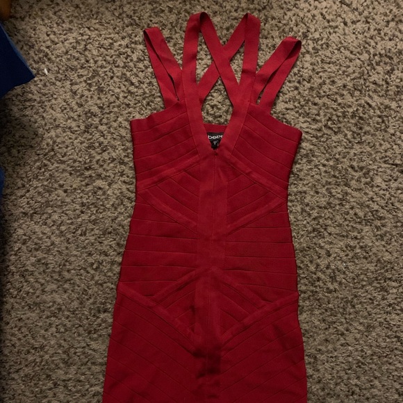 bebe Dresses & Skirts - Bebe red bandage short dress